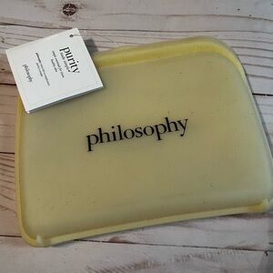 NWT Philosophy Cosmetic Bag Hard Plastic